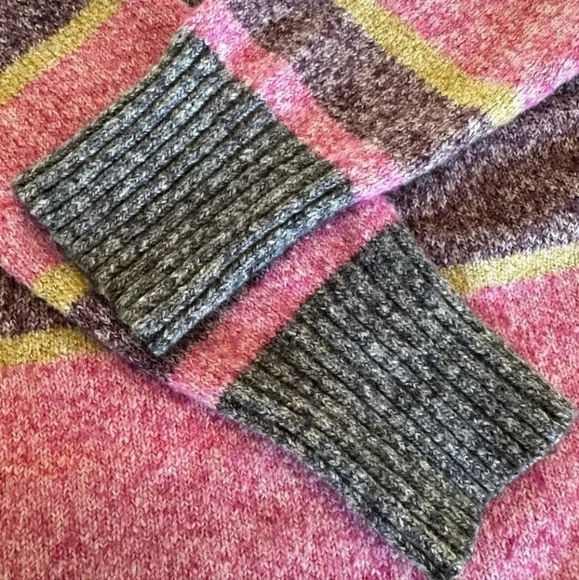 LANE BRYANT Striped Crew Neck Sweater - Tan and Pink Plus Size 22/24 - Picture 6 of 8